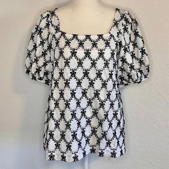 LOFT, Embroidered Blouse, Size L - Picture 1 of 7